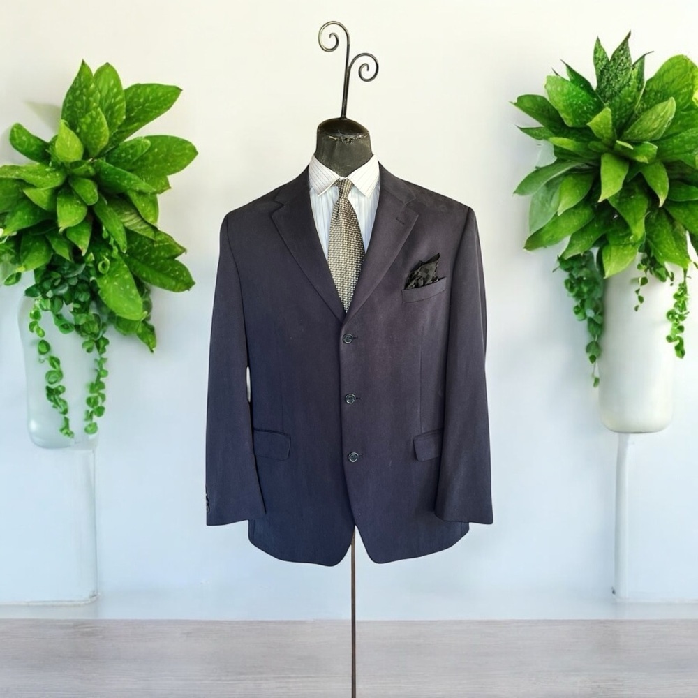 Andrew Fezza Navy Blue Sport Coat Refined Style☑️